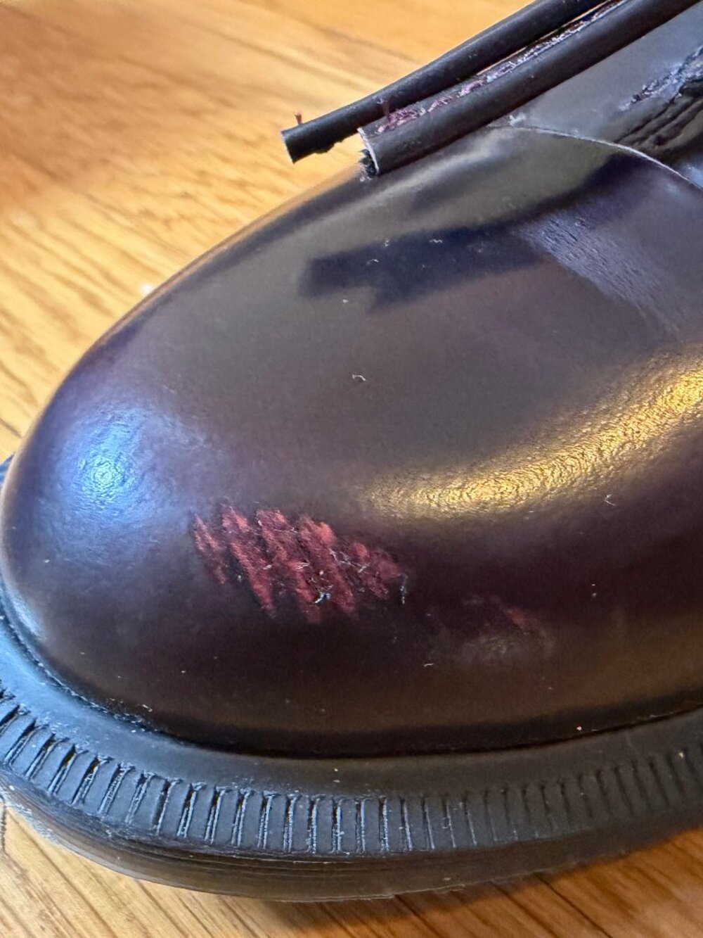 Dr. Martens Burgundy Leather Tassel Loafers - Picture 6 of 15